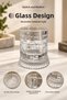 360° Rotating LED-Lit Glass Cup with Decorative Ambient Lighting—Premium Model, White - 3