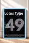 Classic Open-Wheel Race Car Framed Art Print / Car Poster for Garage or Office Wall Decor OTO018 - 3