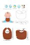 NessiWorld Muslin Bib Set of 3 60101 Stone Ecru Anthracite · Size: 0–18 Months · Color: Stone Ecru HB006 - 2