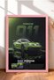 Pistachio Green German Race Car Framed Art Print Car Poster for Garage or Office Wall Decor OTO226