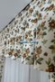 Kitchen Curtain, Closely Pleated, 1/3 Brown, Crisp Floral Print, With Tassels, Short Curtain Rail, Modern Drapery Curtain - 6