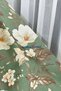 Kitchen Curtain, Closely Pleated, 1/3 Orchid Green Background, Fringed Curtain Rail, Short Drapery Curtain, Modern - 5