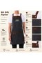 5 Custom New York-Style Aprons Featuring Your Logo, in Anthracite, Made of Water-Repellent Fabric with Vegan Leather Details - Professional - 3
