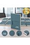 10 Pieces of 2422 15 X 21 Thermal Leather Pocketed Lined Corporate Notebook Set, Customized with Your Logo, Green.
