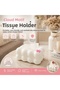 White Cloud Patterned Desktop Napkin Holder 19X12.5X8.5 cm Bzeldr05 - 2