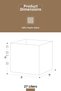 4-Piece Graffe Lidless Box Toy Laundry Storage Box Closet Organizer 30X30X30 - 5