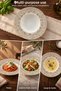 Feraye Single Porcelain Deep Pasta Plate, Risotto and Salad Serving Plate, 27 Cm. - 5