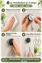 65 cm Reel-Type Towel and Item Holder with Adhesive, Retractable Wall Mount. - 2