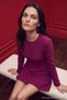 Plum Ruffled Hem Plain Short / Mini Woven Dress TWOAW26EL00184