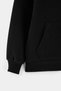 Black Boys' Plain-Knit Long-Sleeve Hooded Sweatshirt TKDAW27SW00056 - 5