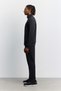 Men’s Black Mock Neck Zipper-Front Panel Mesh-Pocket Detail Technical Regular-Fit Sweatshirt A62Y - 4