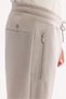 Men's Light Gray Elastic Waist Lace-Up Easy-Iron Interlock Regular Fit Sweatpants A61Y3408 - 5