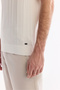 Men's Ecru Crew Neck Easy Ü Tulle Enen Wrinkle-Free Regular Fit Knitwear T-Shirt A61Y5032 - 5