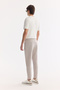 Men's Light Gray Elastic Waist Lace-Up Easy-Iron Interlock Regular Fit Sweatpants A61Y3408 - 3