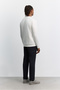 Men's Ecru Crew Neck Embroidered Interlock Regular Fit Sweatshirt A62Y1275 - 4