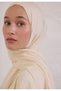 Soft Viscose Shawl, Ivory - 2