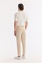 Men's Beige High Waist Cotton Blend Breathable Carrot Fit Pants A61Y3062 - 4
