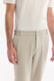 Men's Stone Side Elastic Anti-Wrinkle Technical Fabric Slim Fit Chino Trousers A61Y3077 - 5