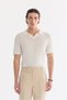 Men's Beige High Waist Cotton Blend Breathable Carrot Fit Pants A61Y3062 - 2