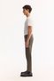 Men's Khaki Classic Waist Cotton Vintage Washed Roman Crop Slim Fit Jean Trousers A52Y3514 - 6