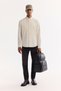 Men's Off-White Button down Collar 100% Cotton Soft Touch Velvet Regular Fit Shirt B002032 - 8