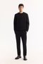 Men's Black Crew Neck Cotton Bi-Stretch Printed Regular Fit Sweatshirt A52Y1210 - 6