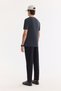 Men's Anthracite Crew Neck Printed Soft Touch Regular Fit T-Shirt A61Y1060 - 4