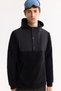 Men's Black Hooded Soft Touch Fleece Regular Fit Sweatshirt A52Y1268 - 2