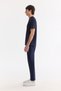 Men's Navy Blue Crew Neck Printed Bi-Stretch Interlock Regular Fit T-Shirt A61Y1054 - 3