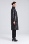 Black Puffer Coat with Pocket Detail - 2