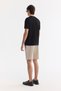 Men's Black Crew Neck Printed Bi-Stretch Interlock Regular Fit T-Shirt A61Y1082 - 4