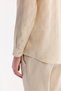 Men's Beige Bottom-Bottomed Collar Viscose Blended Breathable Comfort Fit Shirt A61Y2021 - 4