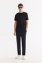 Men's Black Crew Neck Printed Bi-Stretch Interlock Regular Fit T-Shirt A61Y1056 - 5