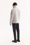 Men's Gray Fur Collar Napa Comfort Fit Coat A52Y6055 - 4