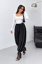 Women's Shalwar Trousers with Adjustable Cuffs and Elasticated Laces, Loose-Fit Comfortable Pants - 2