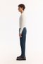 Men's Indigo Classic Waist Cotton Vintage Washed Oslo Carrot Fit Jean Trousers A51Y3552 - 6
