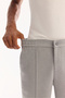 Men's Gray Relaxed Fit Trousers with Elastic Sides, Cotton-Viscose Blend A52Y3036 - 5