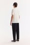 Men's Ecru Crew Neck Printed Bi-Stretch Interlock Regular Fit T-Shirt A61Y1138 - 5