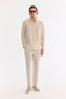 Men's Beige Bottom-Bottomed Collar Viscose Blended Breathable Comfort Fit Shirt A61Y2021 - 7