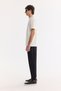 Men's Ecru Crew Neck Printed Bi-Stretch Interlock Regular Fit T-Shirt A61Y1138 - 4