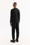 Men's Black Crew Neck Cotton Bi-Stretch Printed Regular Fit Sweatshirt A52Y1247 - 4