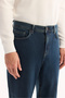 Men's Indigo Classic Waist Cotton Vintage Washed Oslo Carrot Fit Jean Trousers A51Y3552 - 4