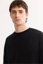 Men's Black Crew Neck Wool Knitwear Sweater B 005013 - 2