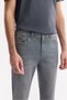 Men's Gray Classic Waist Vintage Washed Cotton Berlin Slim Fit Jean Trousers B003524 - 5