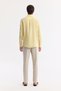 Men's Yellow Button down Collar 100% Linen Comfort Fit Shirt B002191 - 5