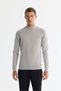 Men's Gray Half-High Collar Soft Touch Knitwear Regular Fit Sweater A42Y5023