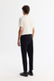 Men's Black Classic Waist Jersey Cotton Carrot Fit Trousers A42Y3061 - 5
