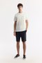 Men's Ecru Crew Neck Printed Bi-Stretch Interlock Regular Fit T-Shirt A51Y1072 - 5