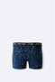 Men's Indigo Patterned Cotton Single Regular Fit Boxer A42Y9531 - 2