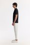 Men's Black Crew Neck Printed Bi-Stretch Interlock Regular Fit T-Shirt A51Y1002 - 3